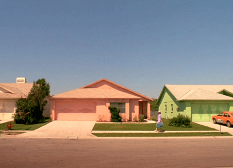 Depiction of suburbia in the 20th Century Fox feature film "Edward Scissorhands"