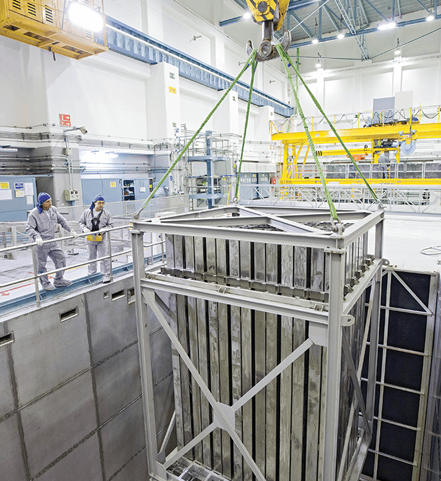 Equipment is moved at Spain's recently closed Santa Maria de Garona nuclear power plant