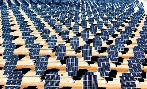 Nellis Solar Power Plant in Nevada, United States