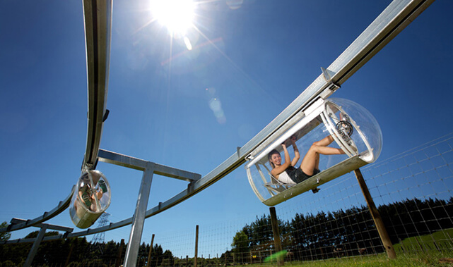 The Shweeb prototype in Rotorua, NZ.