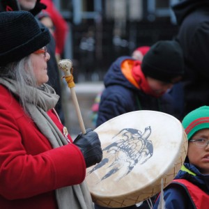 There was quite a bit of aboriginal drum beating along the route.