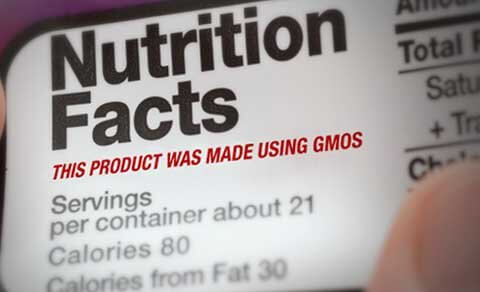 Pro-GMO Argument: Put it on the label | A nutrition label with a GMO warning