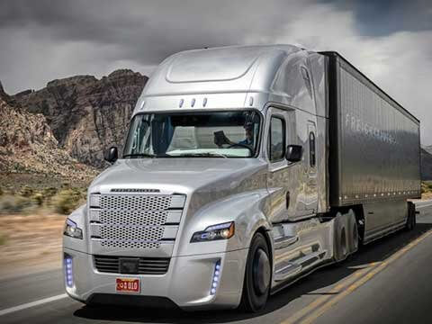 The Daimler Freightliner Inspiration Truck, the first licensed autonomous commercial truck to operate in American highways.