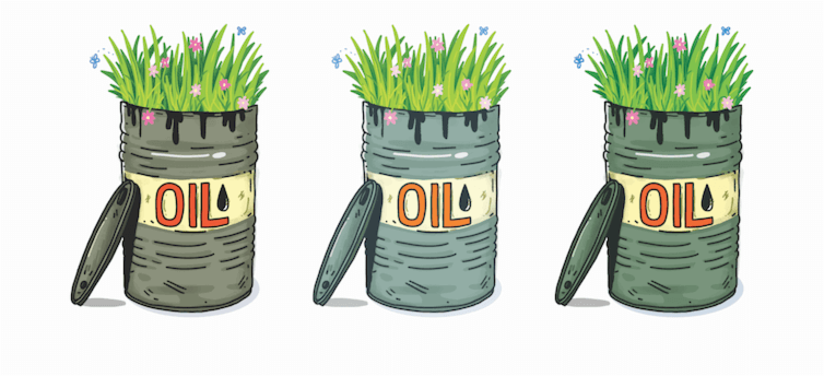 Oil Barrel with Flowers Growing out