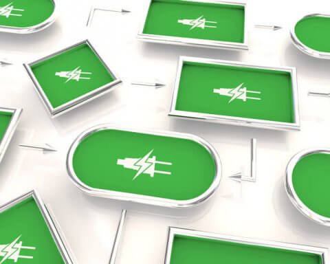 green electricity plug