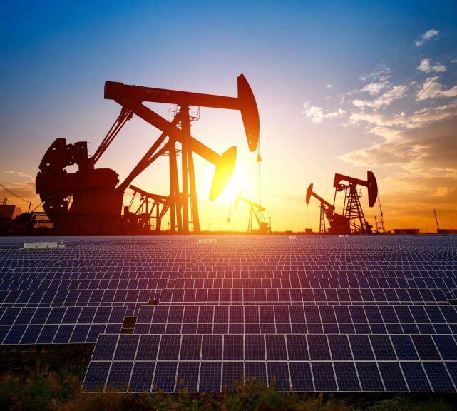 Is there a lower-carbon future for Big Oil? | An image of an oil rig