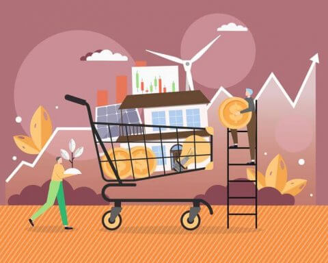 renewable energy investment illustration