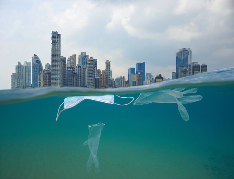 Can we curb COVID’s ocean waste crisis? -- covid waste in ocean