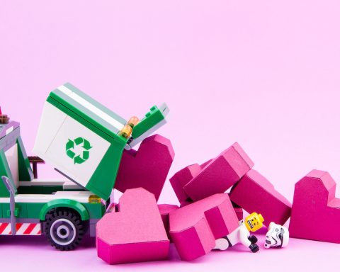 Lego recycled plastic stumbling block