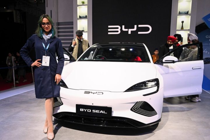 BYD ranks seventh for sales among global carmakers.