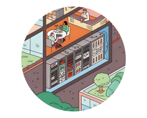 Using waste heat from computer servers