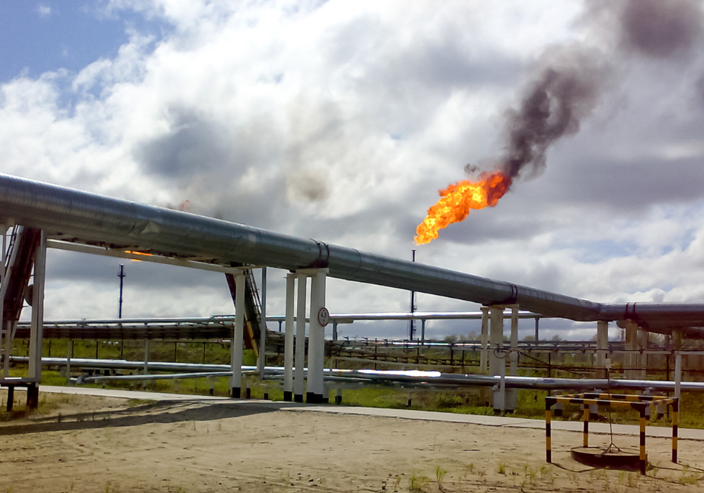 Methane gas flaring