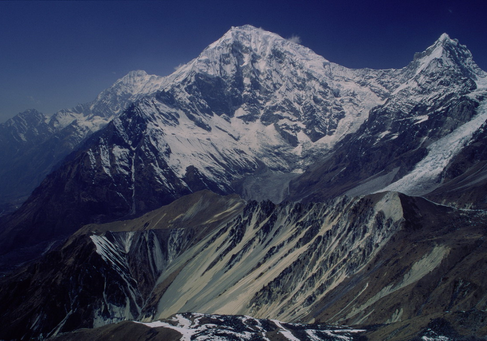 Langtang Lirung in Nepal, as seen from the southeast.