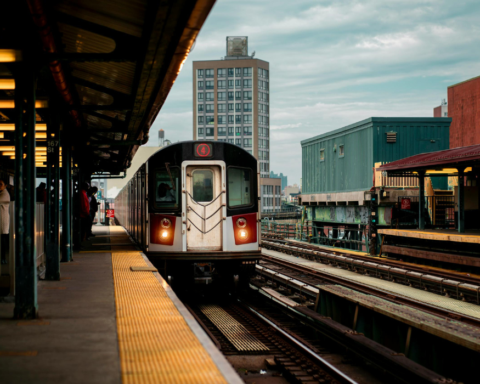 A subway car in the 167th Street station in the Bronx