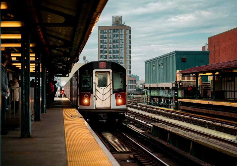 A subway car in the 167th Street station in the Bronx