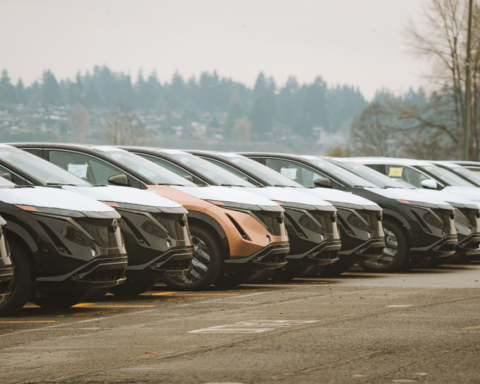 EVs at a dealership