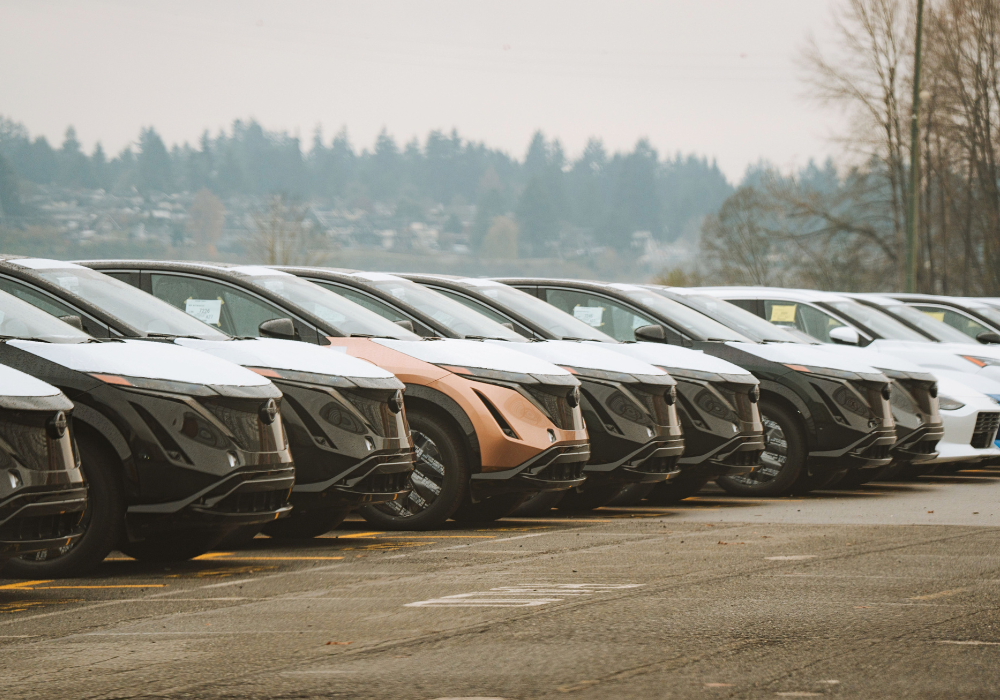 EVs at a dealership